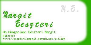 margit beszteri business card